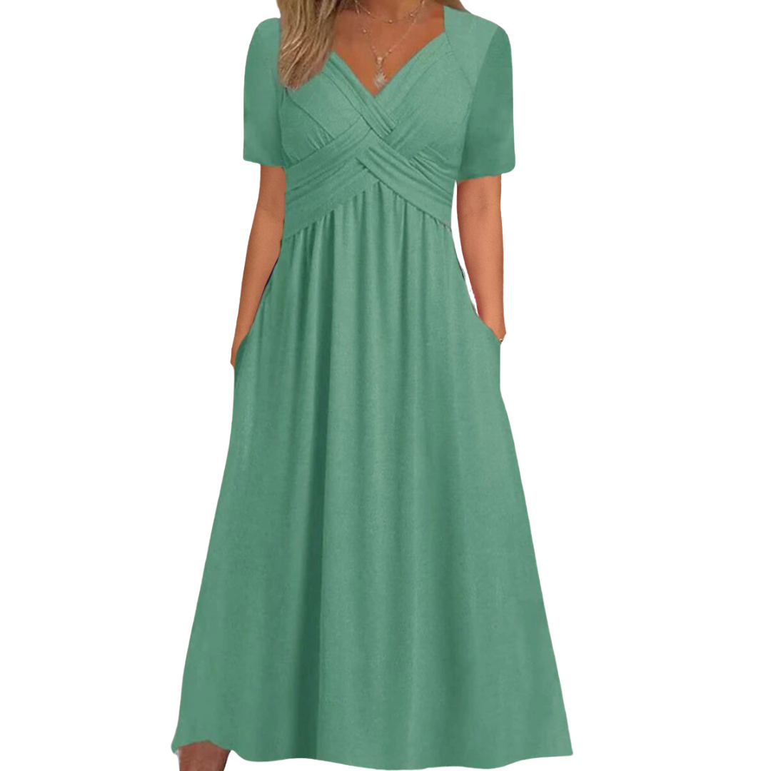 Aria™ | Comfortable V-Neck Dress