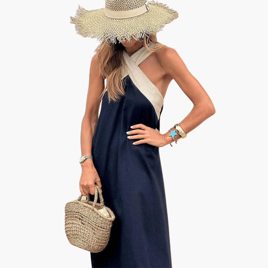 Olive™ | Cross-Neck Maxi Dress