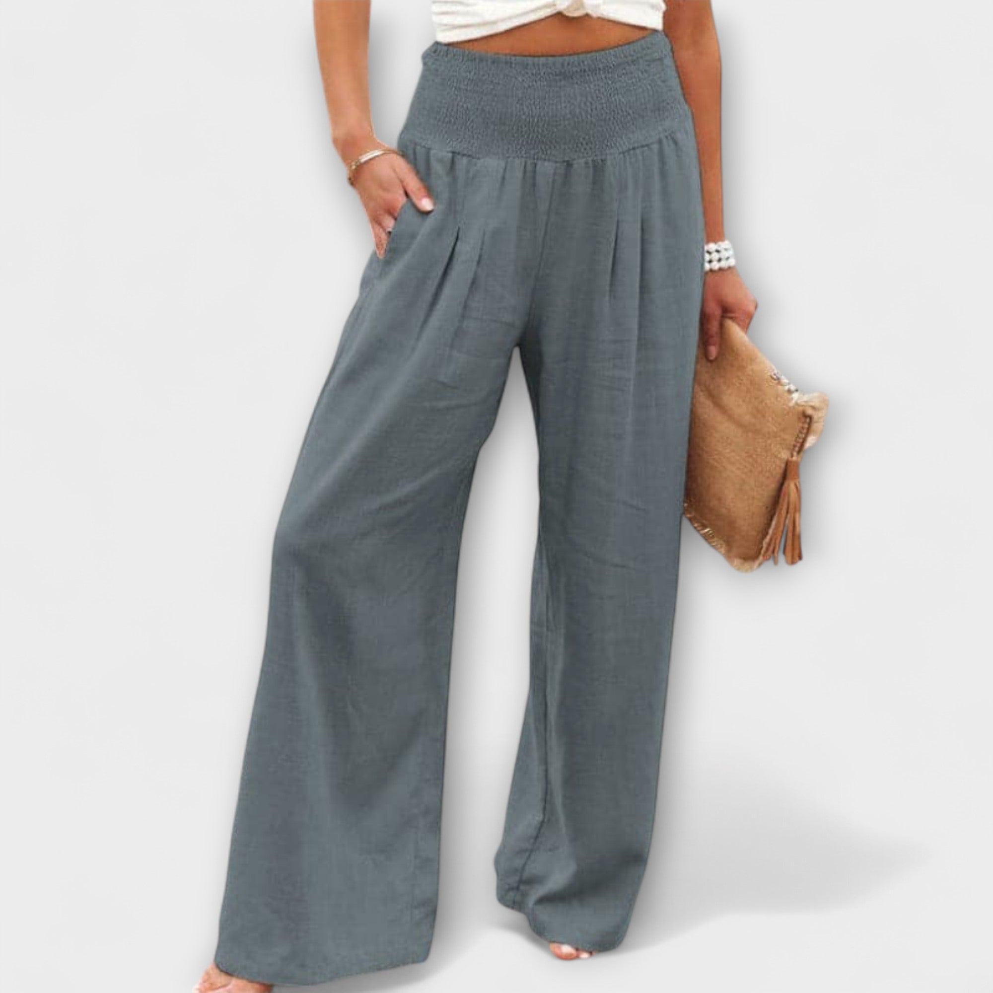 Thearya – Relaxed Wide-Leg Linen Trousers