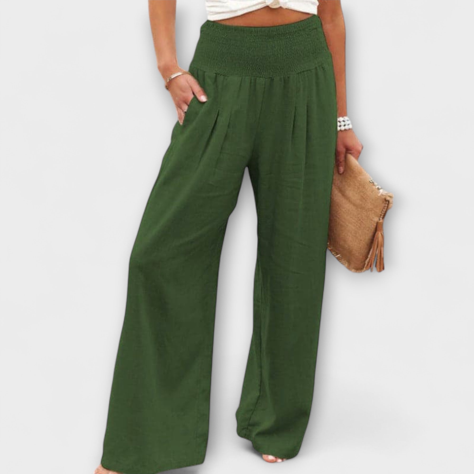 Thearya – Relaxed Wide-Leg Linen Trousers
