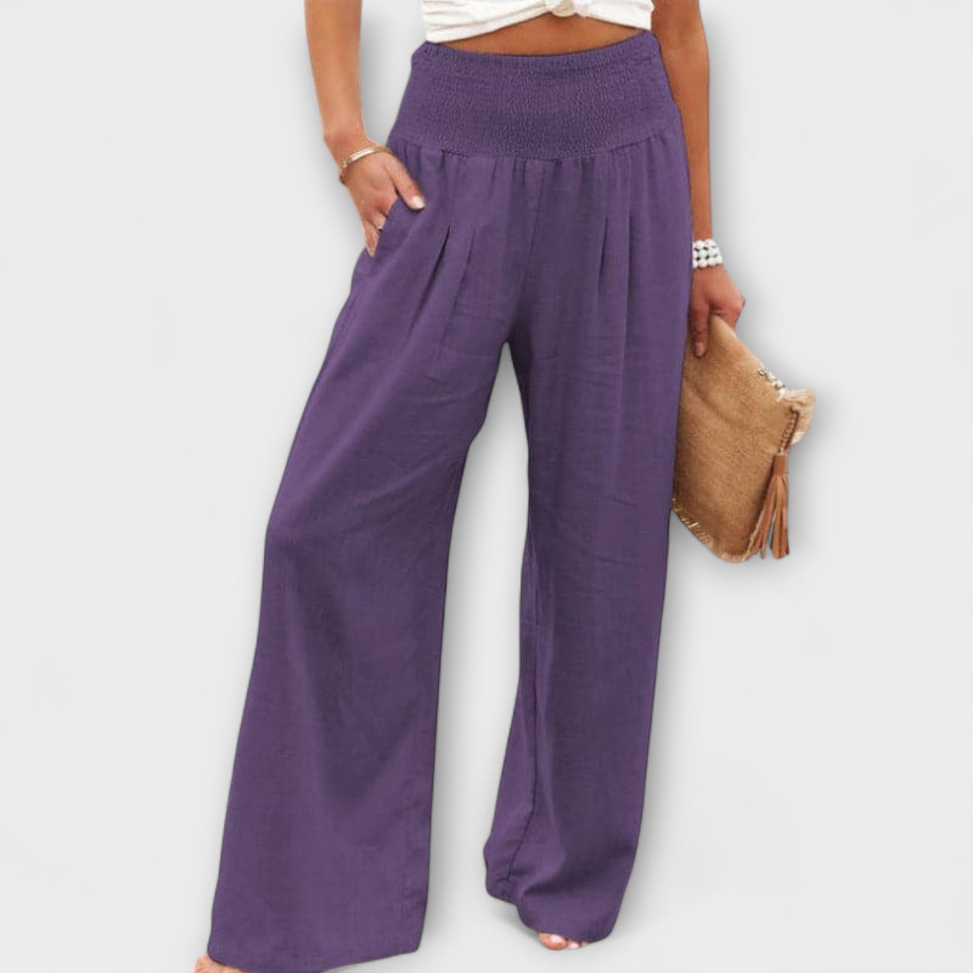 Thearya – Relaxed Wide-Leg Linen Trousers