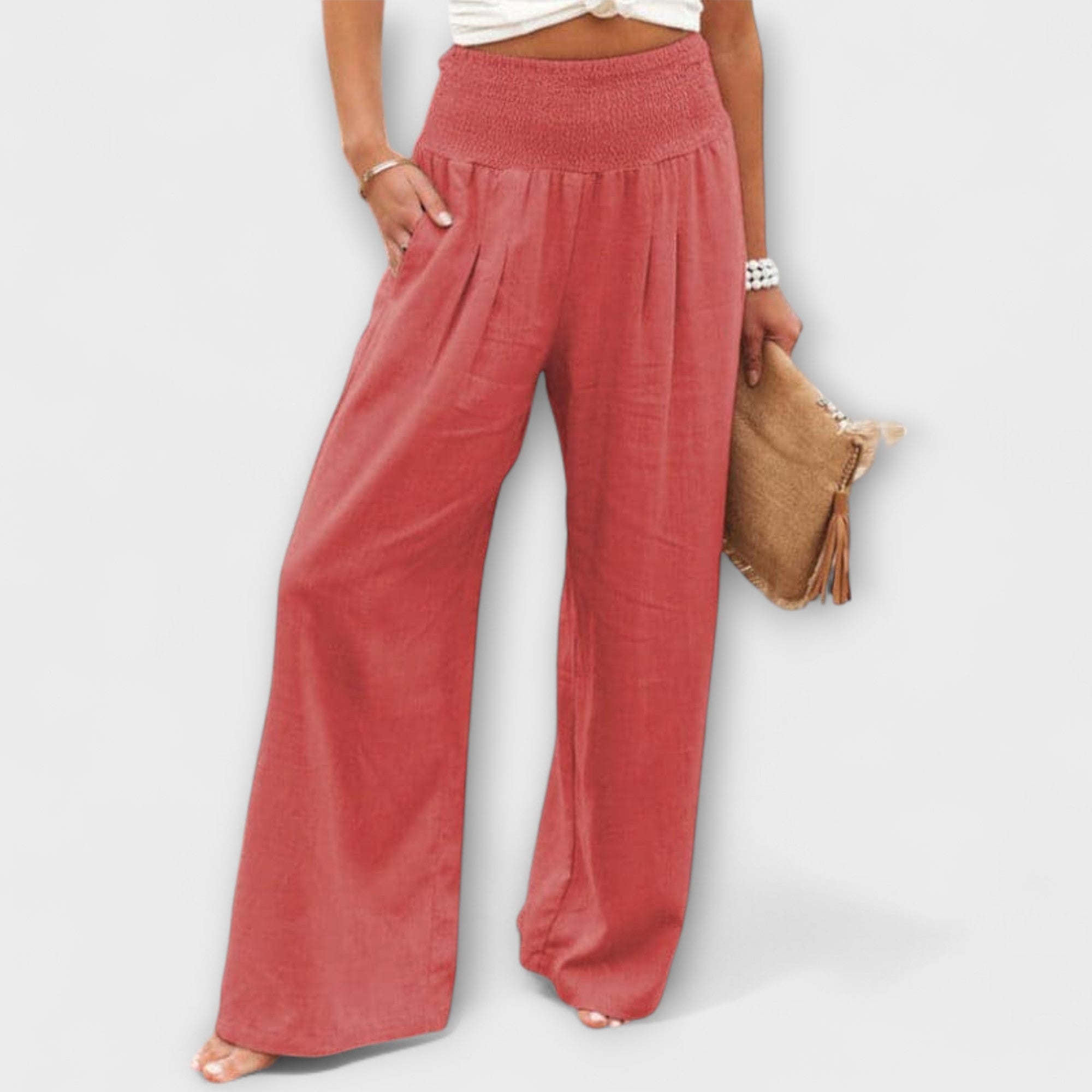 Thearya – Relaxed Wide-Leg Linen Trousers