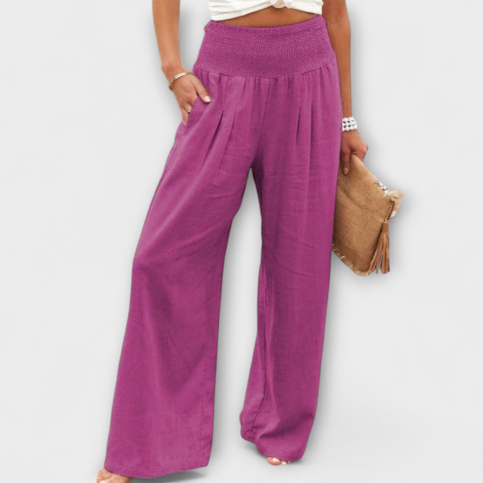 Thearya – Relaxed Wide-Leg Linen Trousers