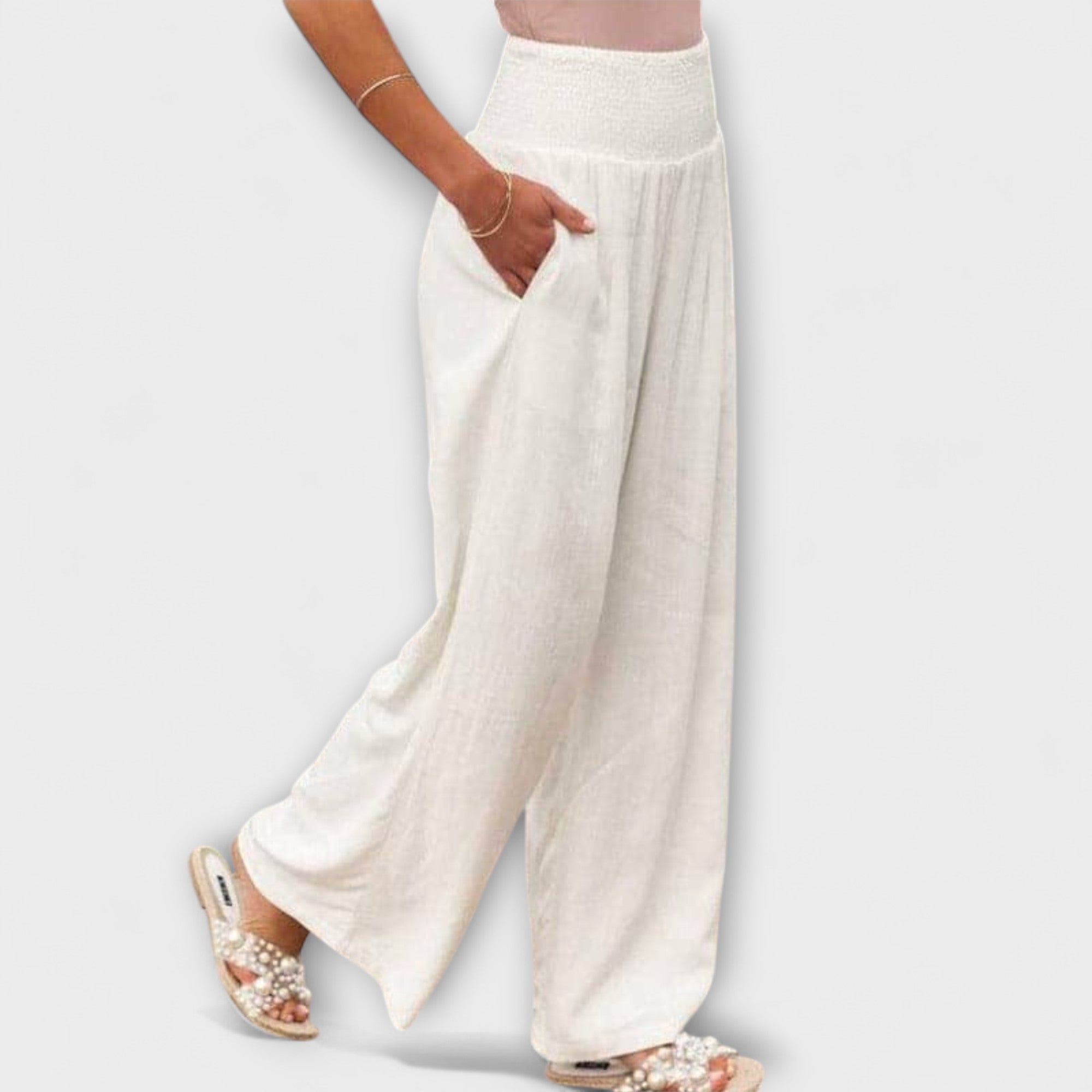 Thearya – Relaxed Wide-Leg Linen Trousers